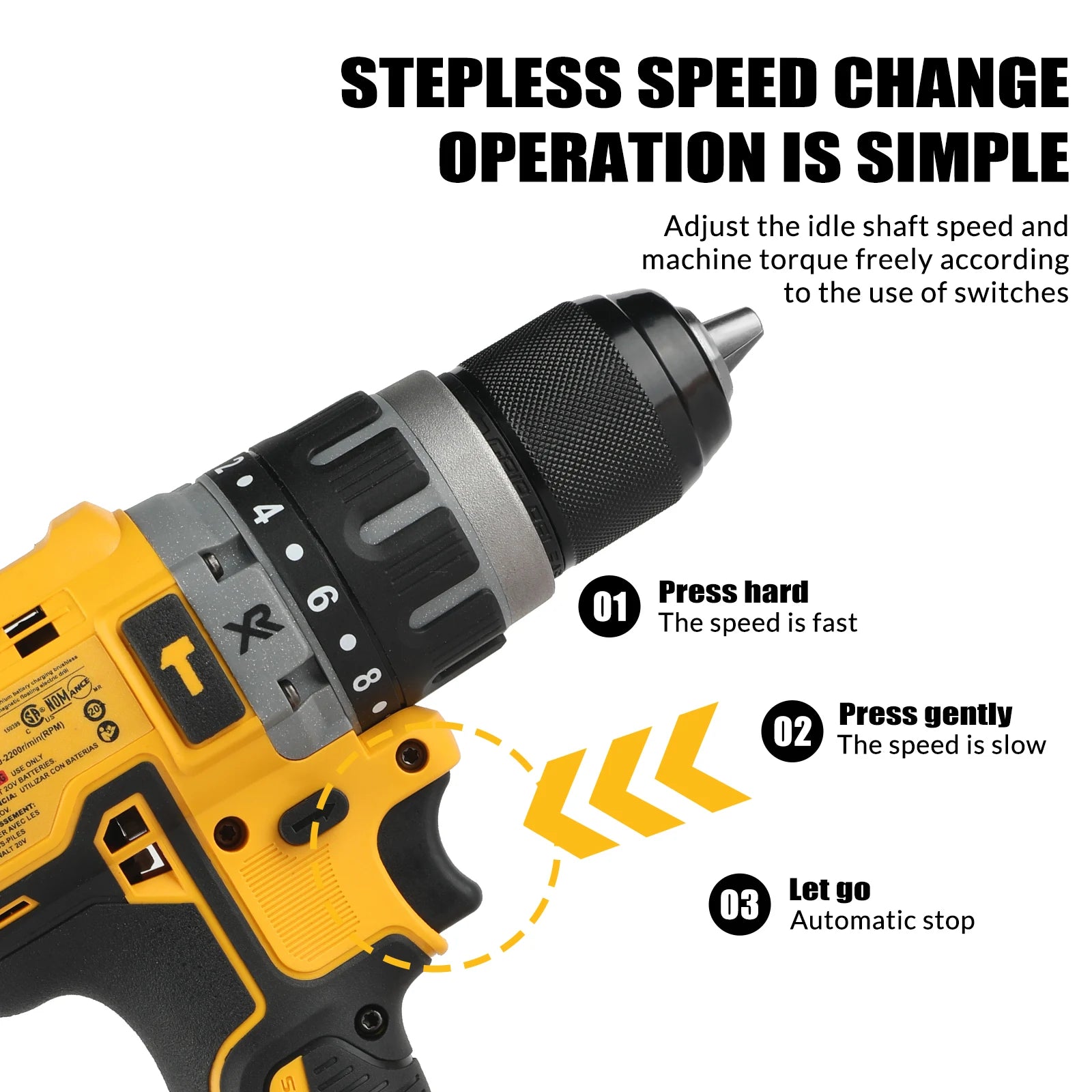 DEWALT US DCD796 Cordless Brushless Impact Drill 20V Battery Portable Compact Rechargeable Power Tools