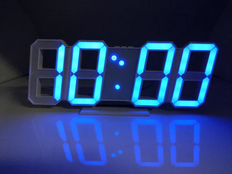 Digital Desktop Clock Wall-mounted Decorative Electronic Desk Clock With Adjustable Luminous Mode Digital Alarm Clocks Table Led