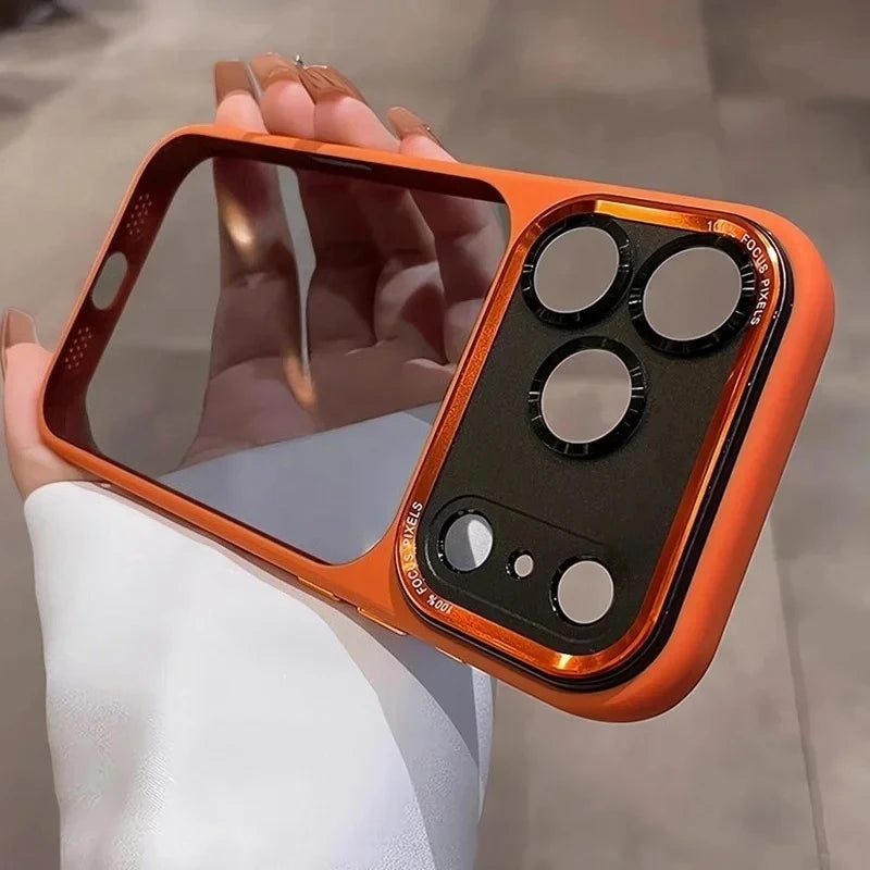 New Hard Acrylic Transparent Phone Case for iPhone 17 Air 14 15 16 Plus 12 13 17 Pro Max Lens Film Protection Shockproof Cover