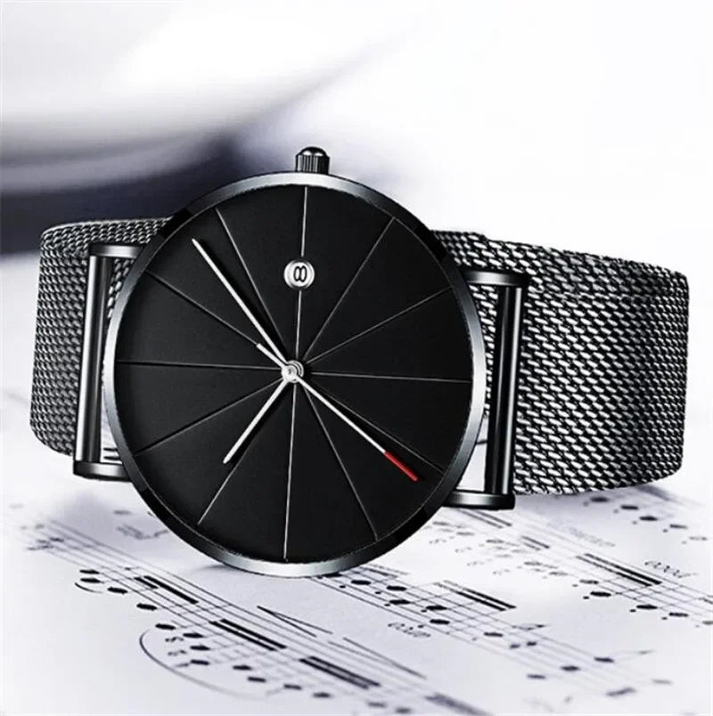 Man Watch 2025 Luxury Gold Men Watches Ultra Thin Mens Watches Stainless Steel Mesh Belt Quartz Wristwatches Horloge Mannen