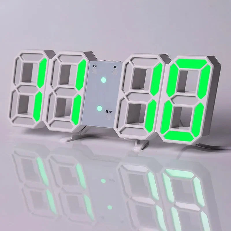 Digital Desktop Clock Wall-mounted Decorative Electronic Desk Clock With Adjustable Luminous Mode Digital Alarm Clocks Table Led