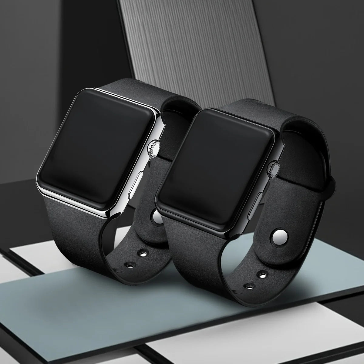Simple Fashion  Men's LED Watches  Male Clock Designer Men's Silicone Electronic Digital Quartz-watch Relogio Masculino
