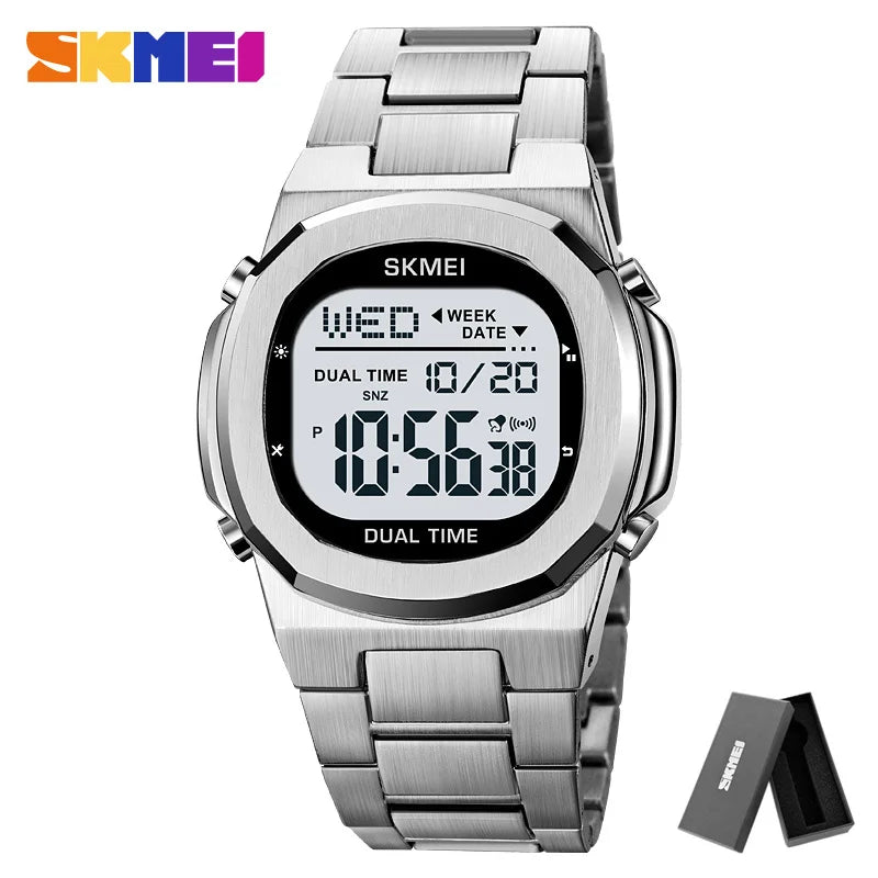 SKMEI 2004 Alarm Date Clock  relojes para hombre Glow Stop Watch Multifunction Mens Waterproof Electronic Sport Watch Wristwatch