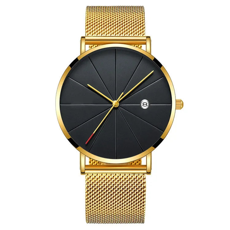 Man Watch 2025 Luxury Gold Men Watches Ultra Thin Mens Watches Stainless Steel Mesh Belt Quartz Wristwatches Horloge Mannen