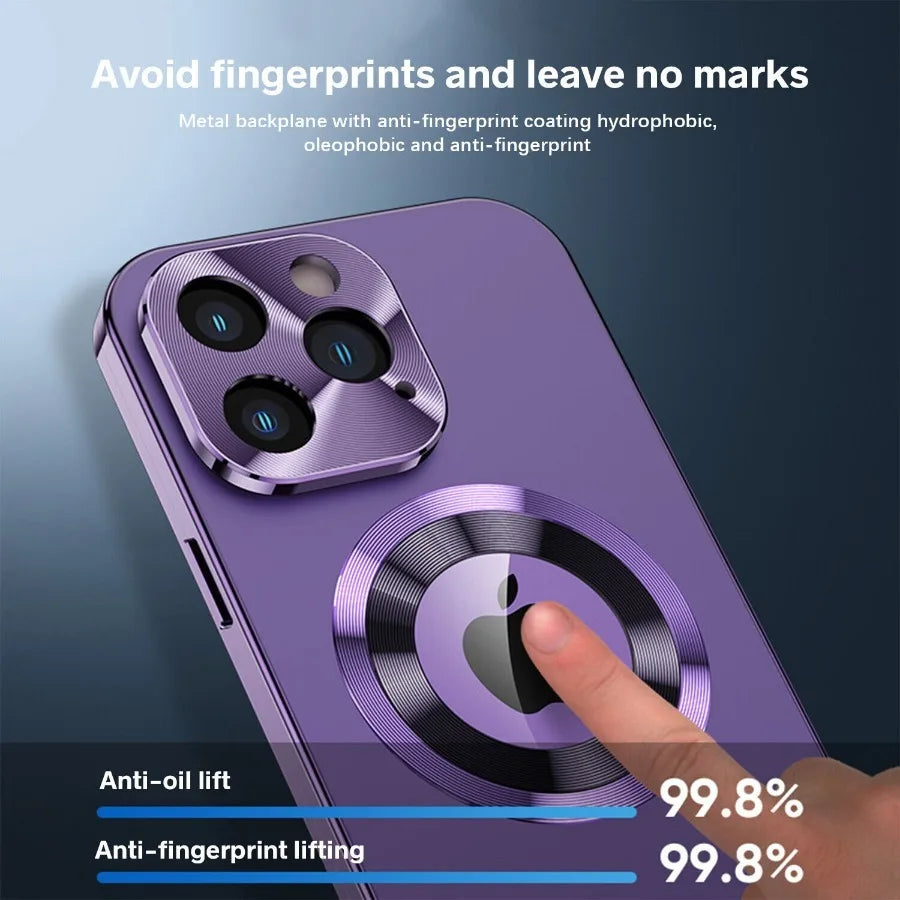 For iPhone 17 16 15 14 13 12Pro Max Full Aluminum Metal Magnetic Case Double-Sided Protection Shockproof Cover Screen Protector