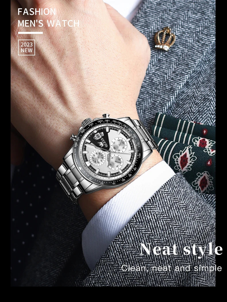 OLEVS TY705 Men Watch Luxury Waterproof Luminous Quartz Watch Multi functional Timing Watch Exclusive Sports Original Men Watch