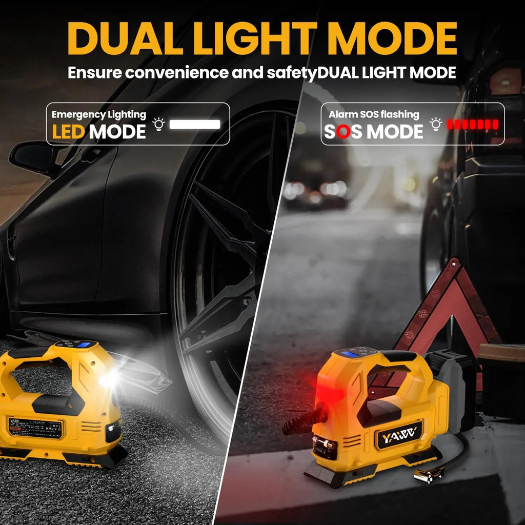 Cordless Tire Inflator Air Compressor for Dewalt us 20V Max Battery,160PSI Portable LED Light Handheld Pump with Digital Pressure