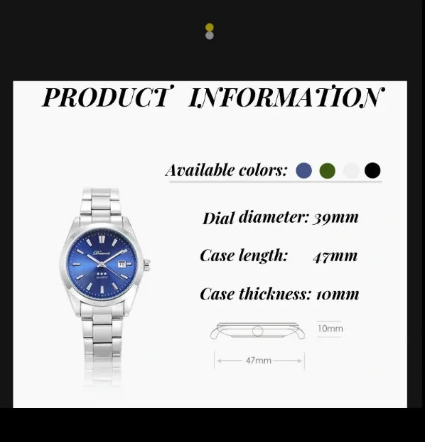 Denvosi Simple fashion casual men's waterproof luminous quartz watch