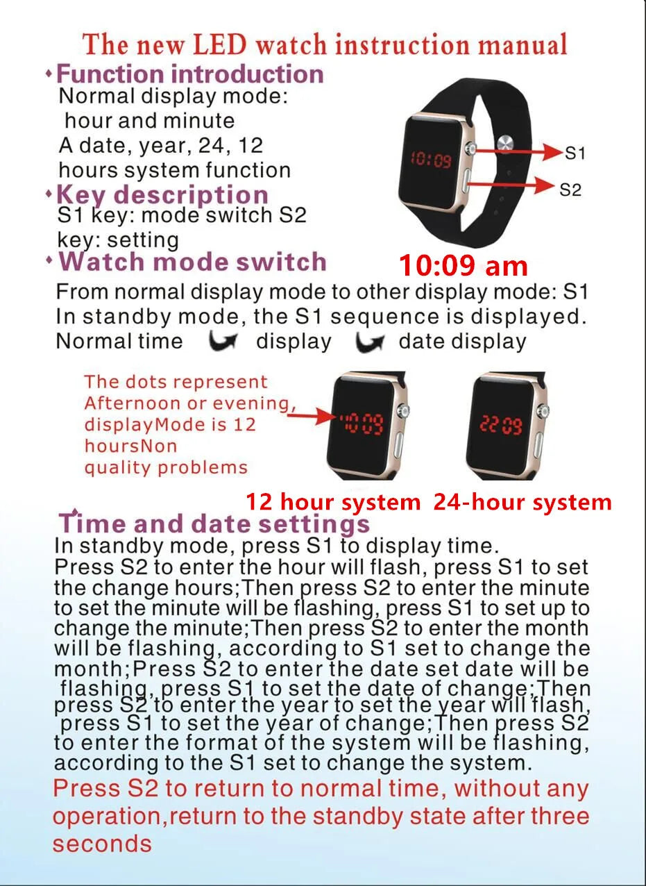 Simple Fashion  Men's LED Watches  Male Clock Designer Men's Silicone Electronic Digital Quartz-watch Relogio Masculino