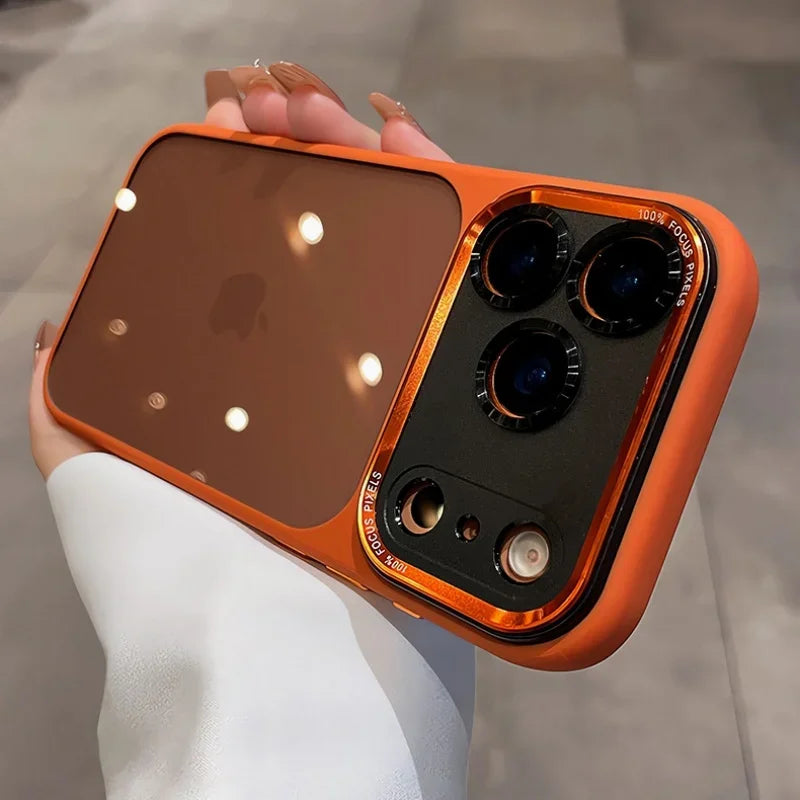 New Hard Acrylic Transparent Phone Case for iPhone 17 Air 14 15 16 Plus 12 13 17 Pro Max Lens Film Protection Shockproof Cover