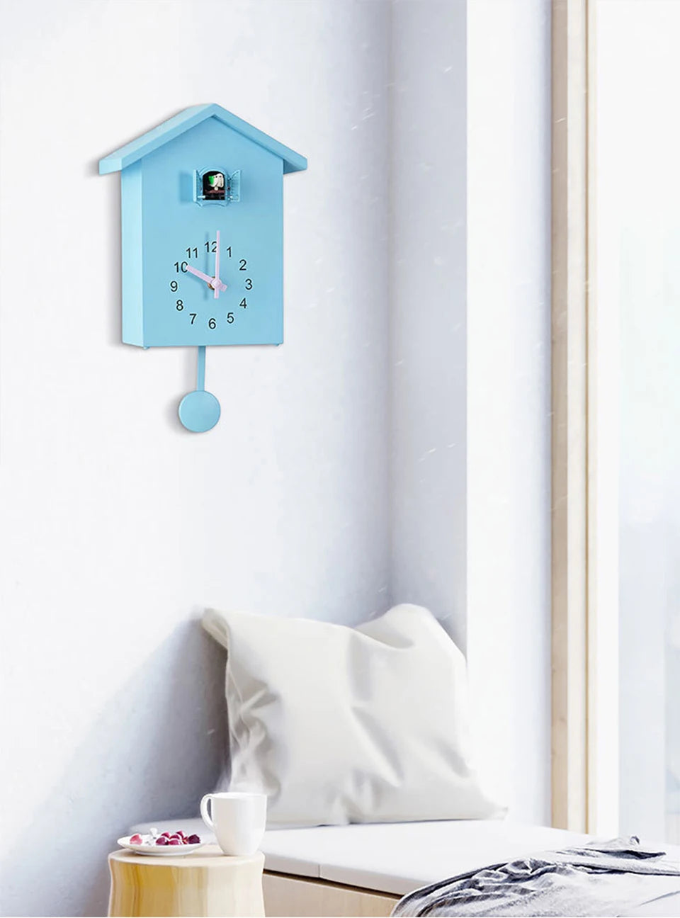 20x25cm Cuckoo Quartz Wall Clock Modern Bird Home Living Room Hanging Watch Horologe Clocks Timer Office Home Decoration Gifts