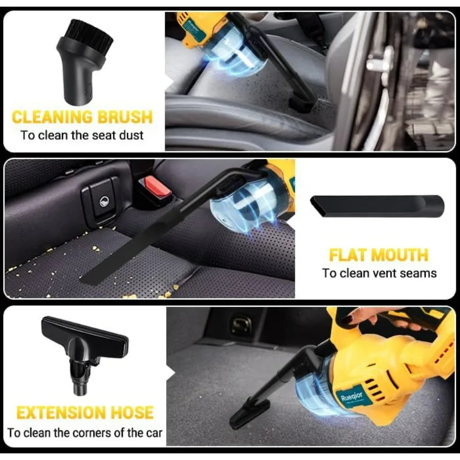 Cordless Vacuum for DeWalt us 20V Battery, 5 in 1 Handheld Electric Vacuum Cleaner with 400W Powerful Motor, 46 CFM Portable Hand V