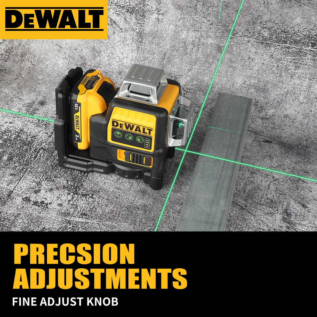 Dewalt us NEW DW089LG 12 Lines 3 Sides*360 Degree Vertical 12V Lithium Battery Laser Level Horizontal Green Meter Outdoor Leveling