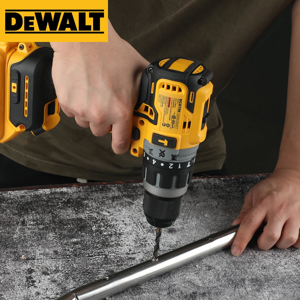 DEWALT US DCD796 Cordless Brushless Impact Drill 20V Battery Portable Compact Rechargeable Power Tools
