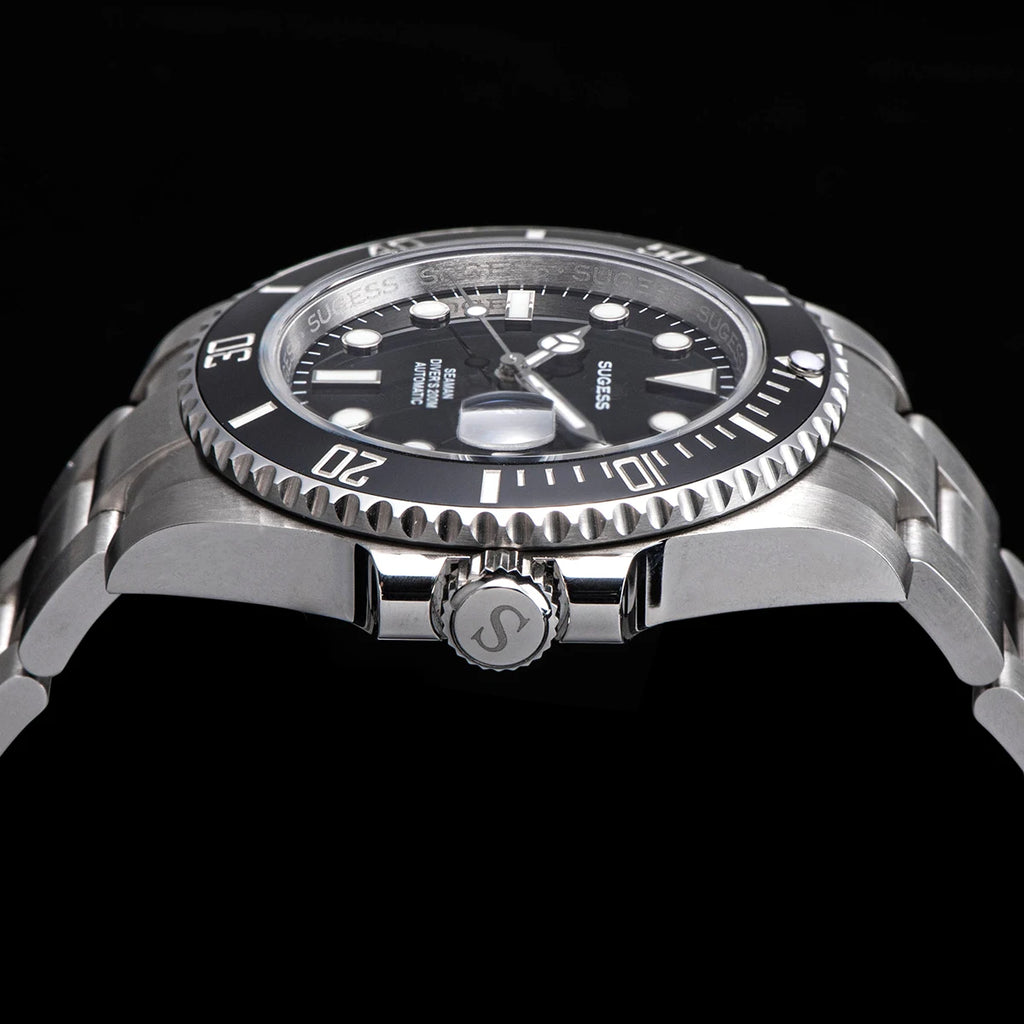 Sugess Watch of Men Diver NH35 Automatic Mechanical Wristwatch Date Sapphire Crystal Luminous Ceramic Bezel Waterproof 200M 2022