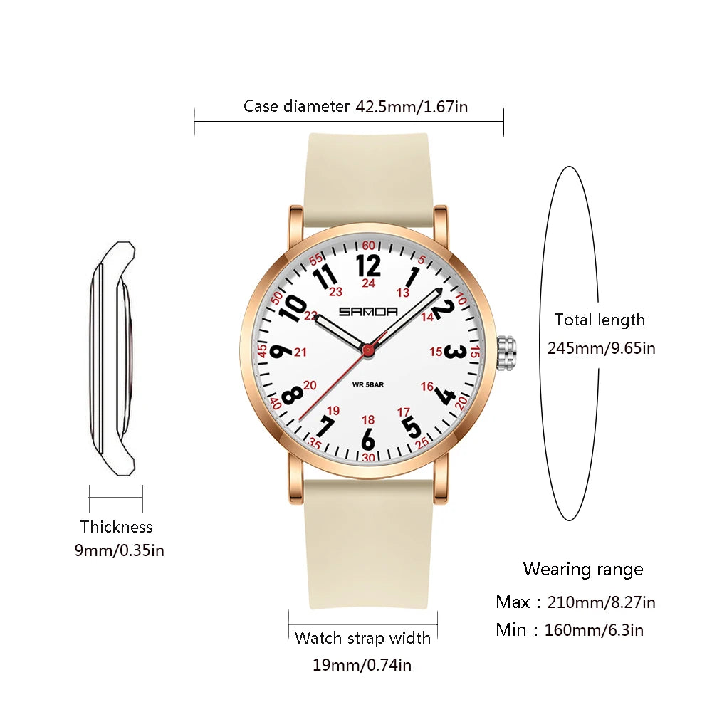 Fashion Ultra-thin Women's Watches, Soft silicone strap Designer Quartz Watch For Woman,Simple Elegant Analog Lady Wristwatches