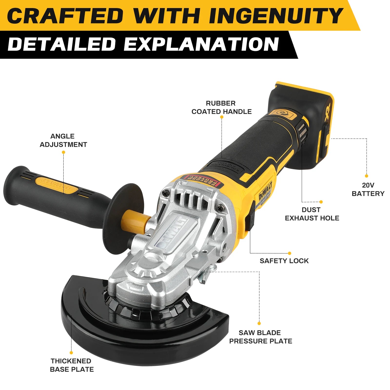 Dewalt us DCF850 DCG405FN Rechargeable Cordless electric screwdriver 125mm  Angle Grinder Maintenance Cutting Machine Tool Combo
