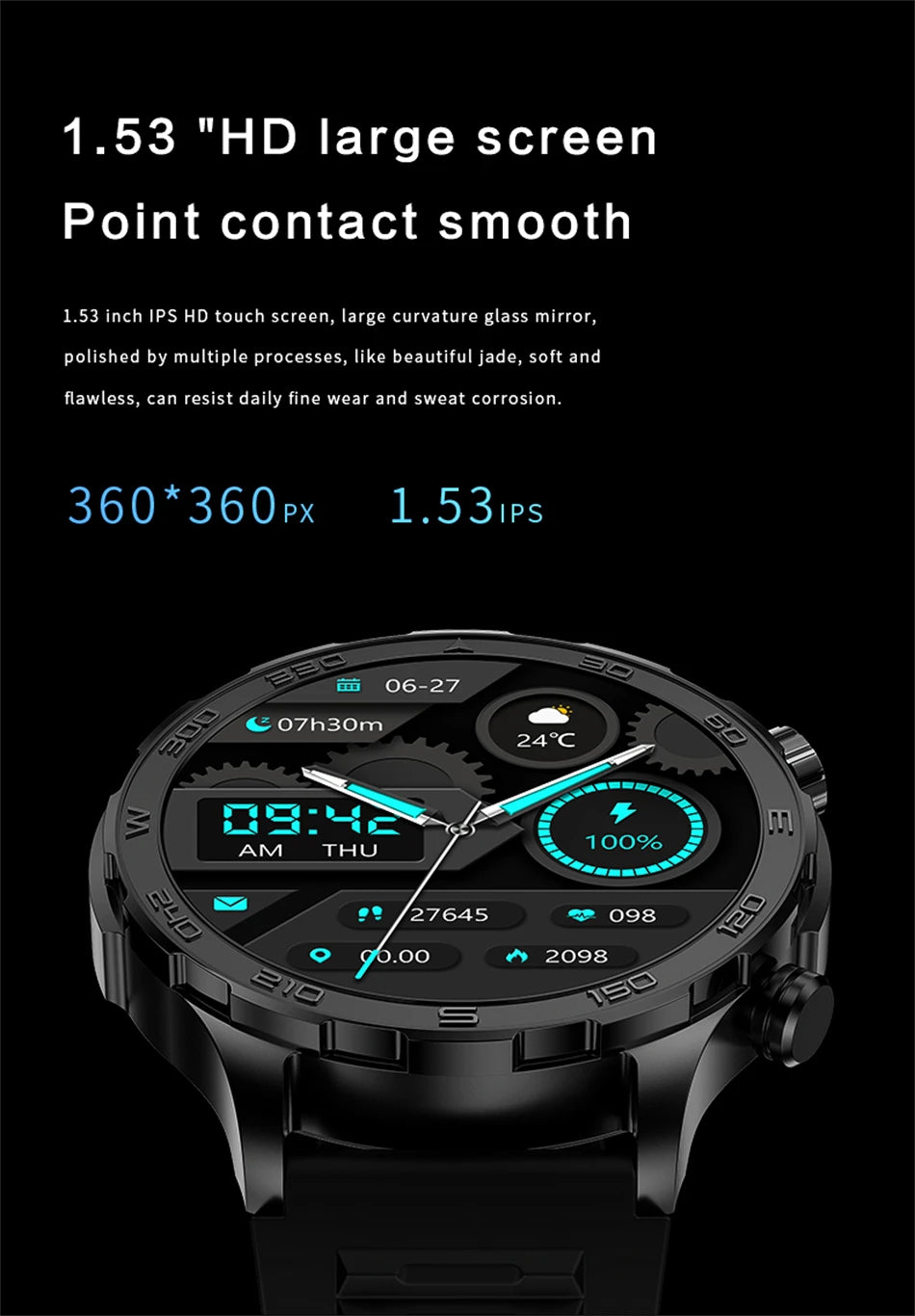 2026 New GPS Smart Watch Men AMOLED Screen Always Show Time Heart Rate IP68 Waterproof Bluetooth Call Sports Fitness Smart Watch
