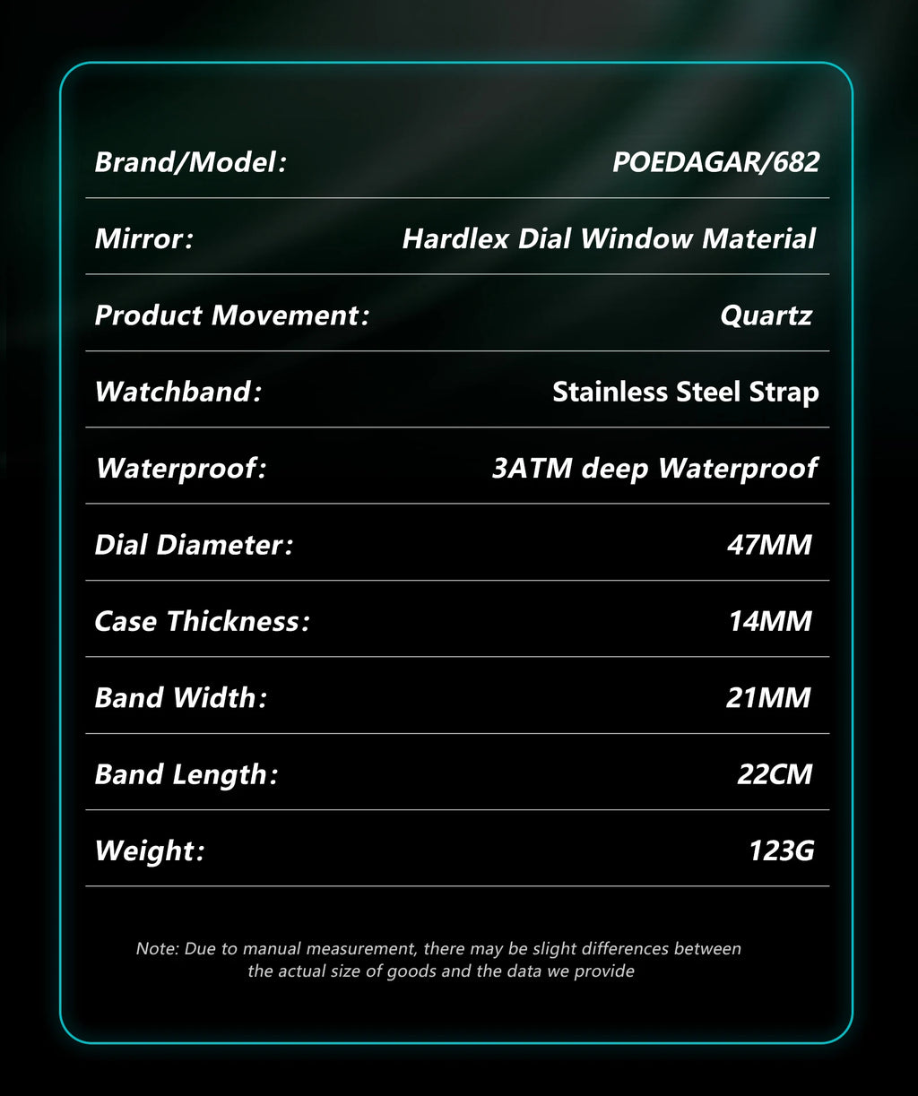 POEDAGAR Luxury Fashion Men's Watch Waterproof Luminous Quartz Male Watch Date Week Stainless Steel Casual Watches For Men Reloj