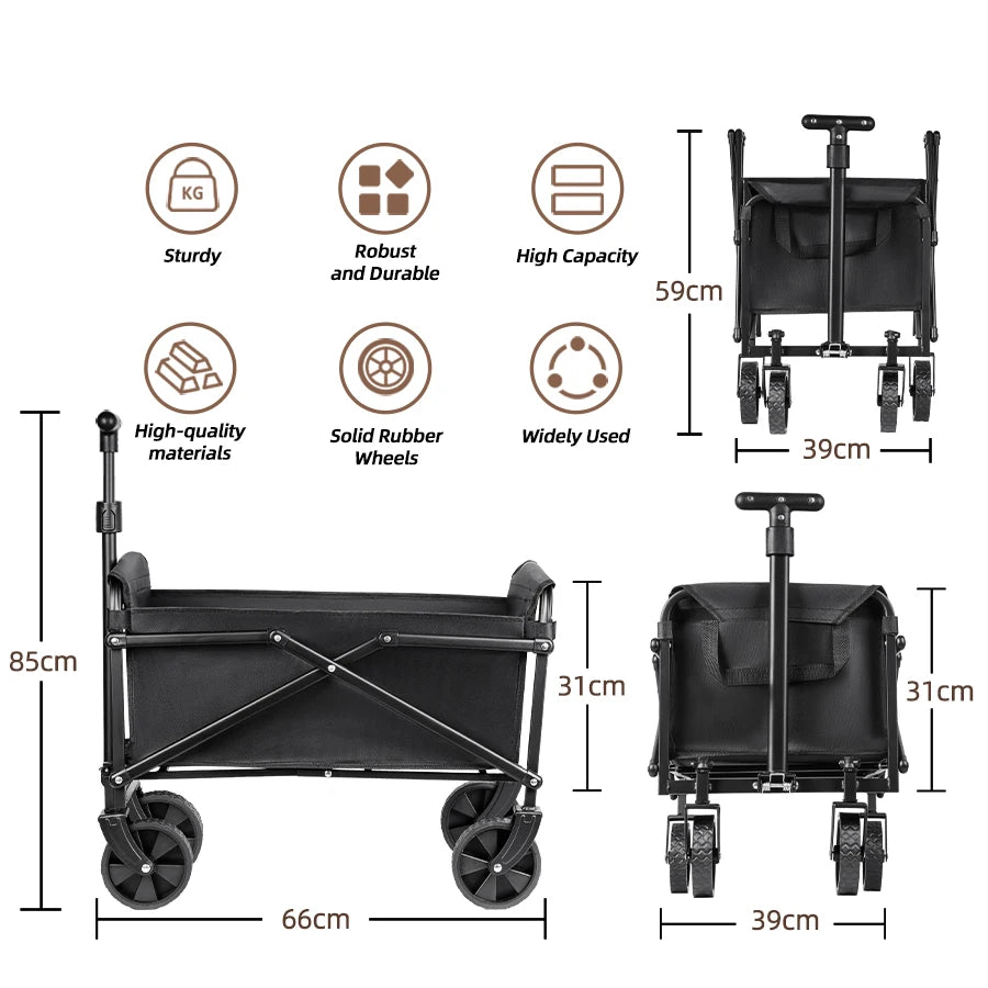 Cart Folding us Foldable Portable Picnic Outdoor Camping Cart Heavy Duty Folding Utility Cart Shopping Beach Collapsible Folding Utility Cart