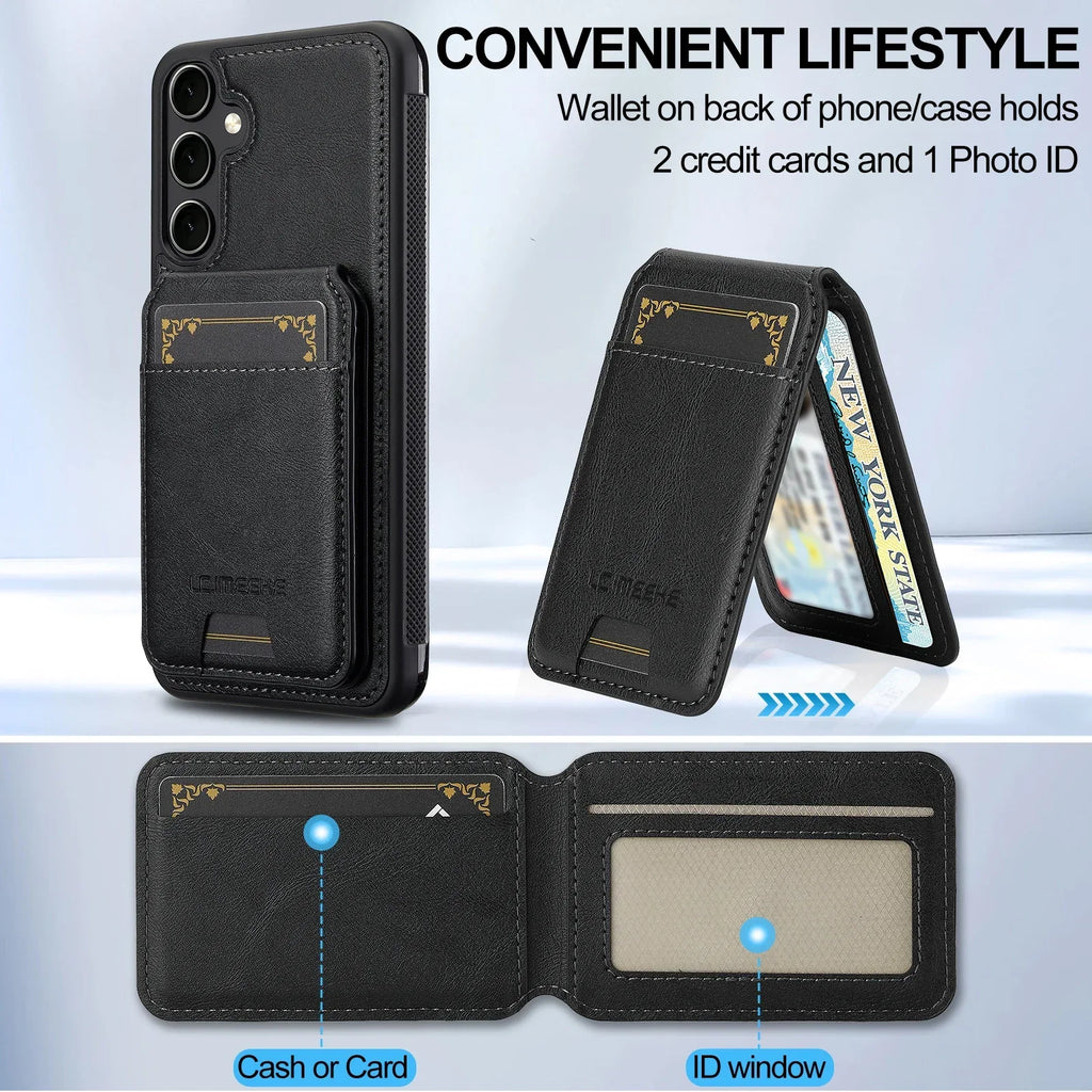 Detachable Leather Case For Samsung Galaxy S26 S25 Ultra S24 Plus S22 S21 FE A55 A35 A16 A36 A56 A15 A14 Card Wallet Phone Bag