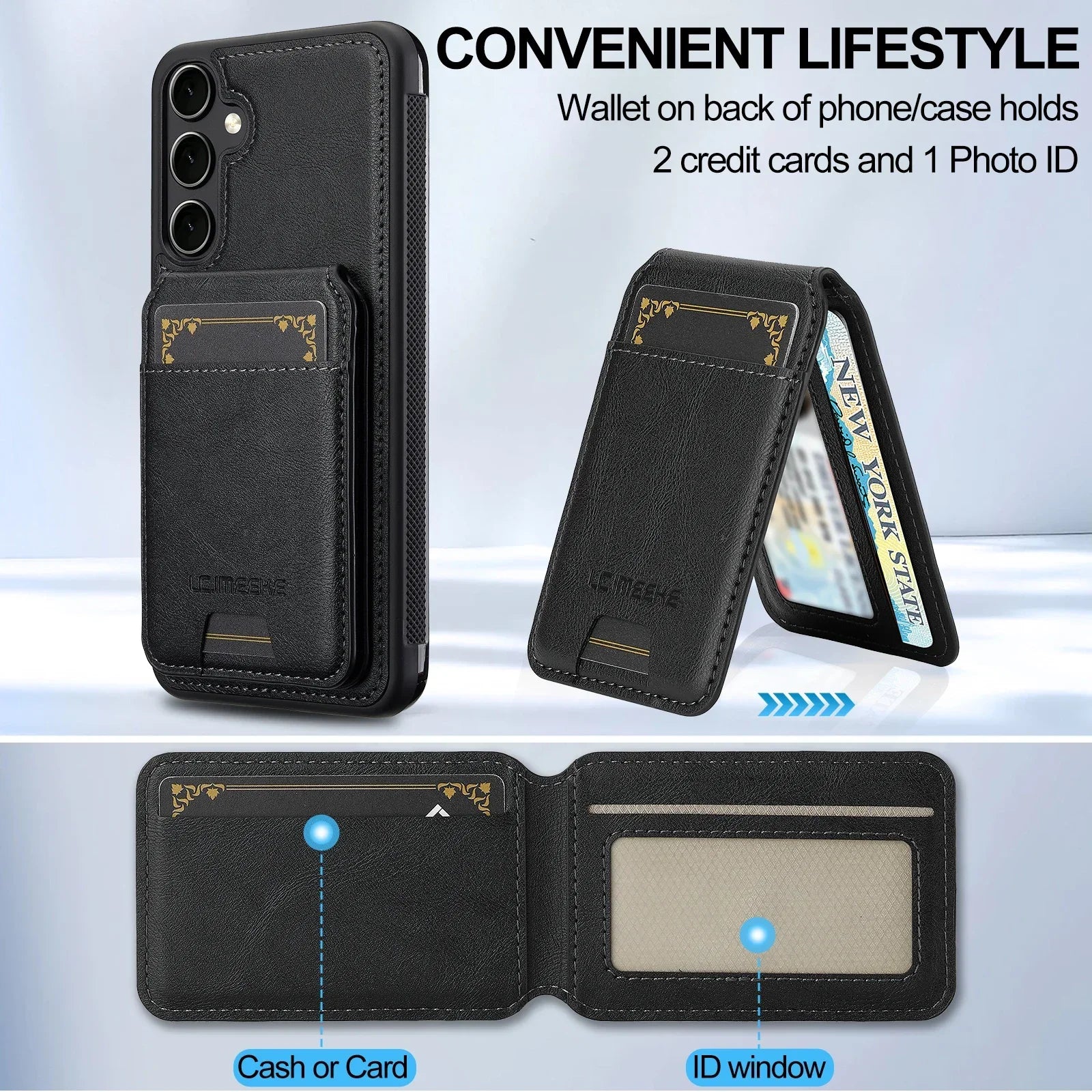 Detachable Leather Case For Samsung Galaxy S26 S25 Ultra S24 Plus S22 S21 FE A55 A35 A16 A36 A56 A15 A14 Card Wallet Phone Bag