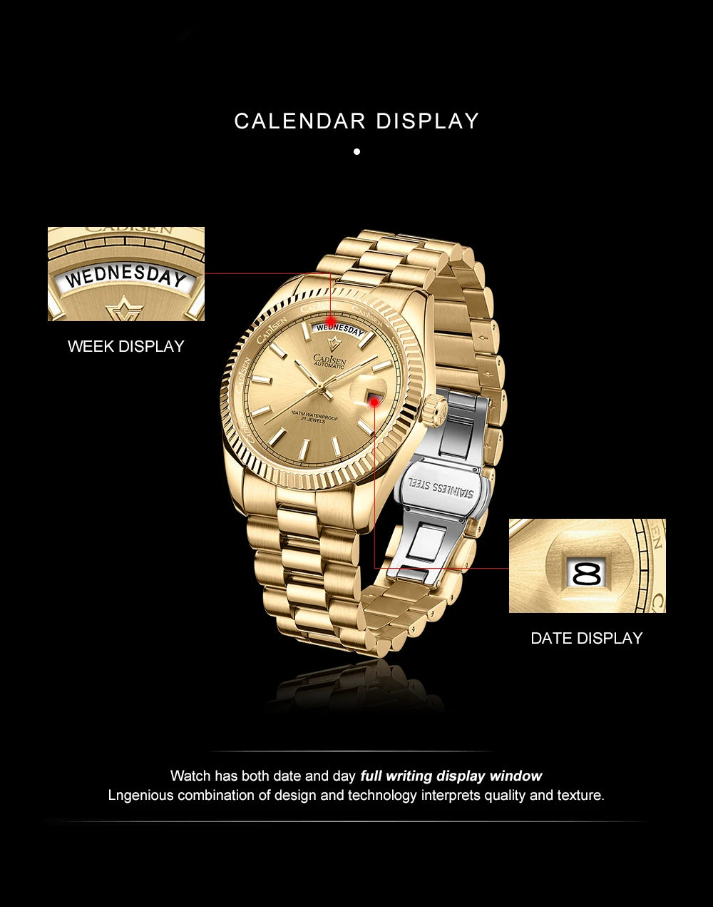 CADISEN DD40 Men Watches Luxury Automatic Watch Men AR Sapphire Glass Mechanical Wristwatch Men 10Bar MIYOTA 8285 Movt 2023 New