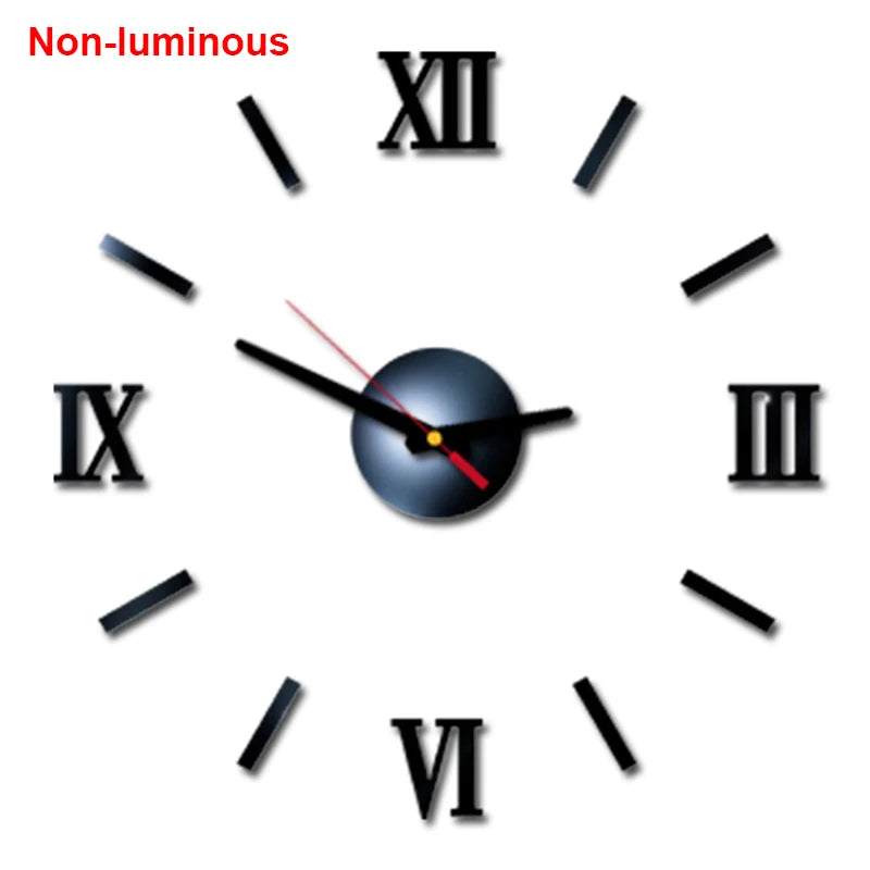 reloj de pared Luminous Wall Clock DIY Quartz Watch Clocks Acrylic Mirror Stickers Horloge Murale Wall Decor Home Decoration HOT