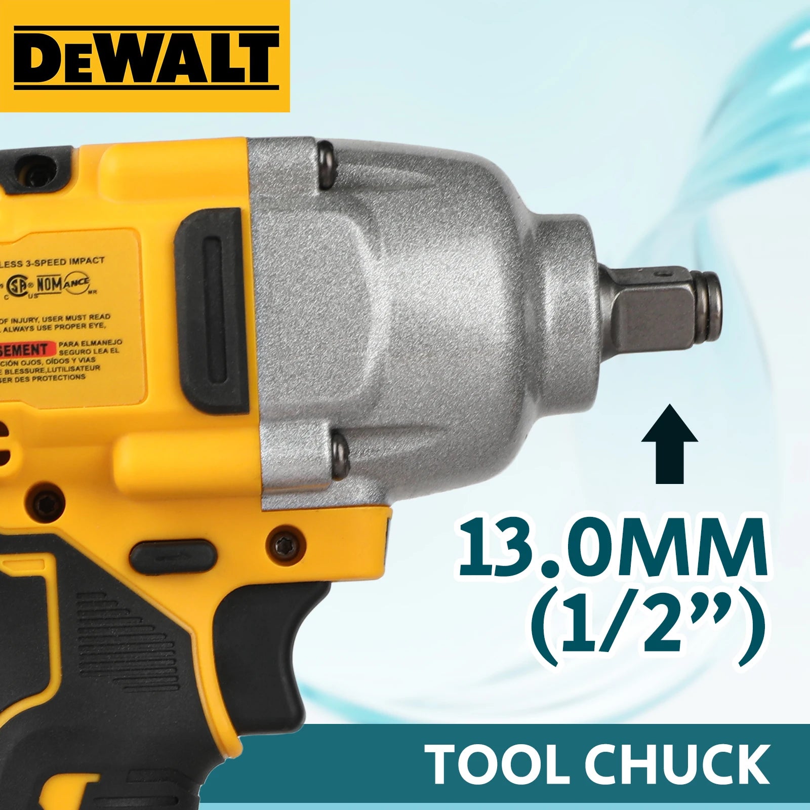 DEWALT US Brushless 1/2 Inch Impact Wrench High Torque Cordless Power Tool for Auto Repair/Construction Compatible with DeWalt 20V Battery