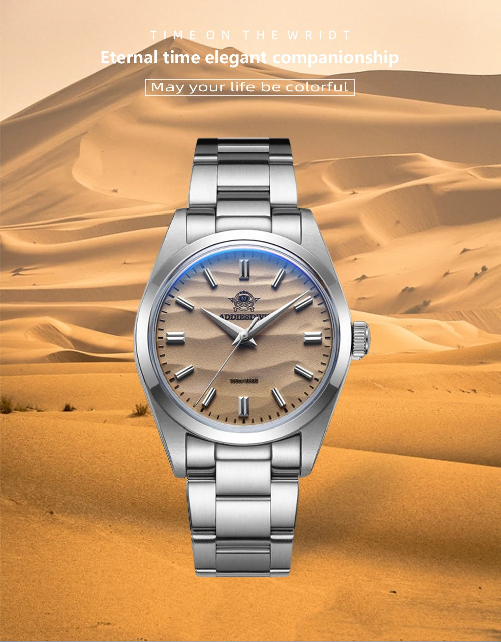 ADDIESDIVE Hot Sale Quartz Watch Simple 10Bar Steel Dive Wristwatch Bubble Mirror Pot Cover Glass Sports 36mm Men Watches AD2030