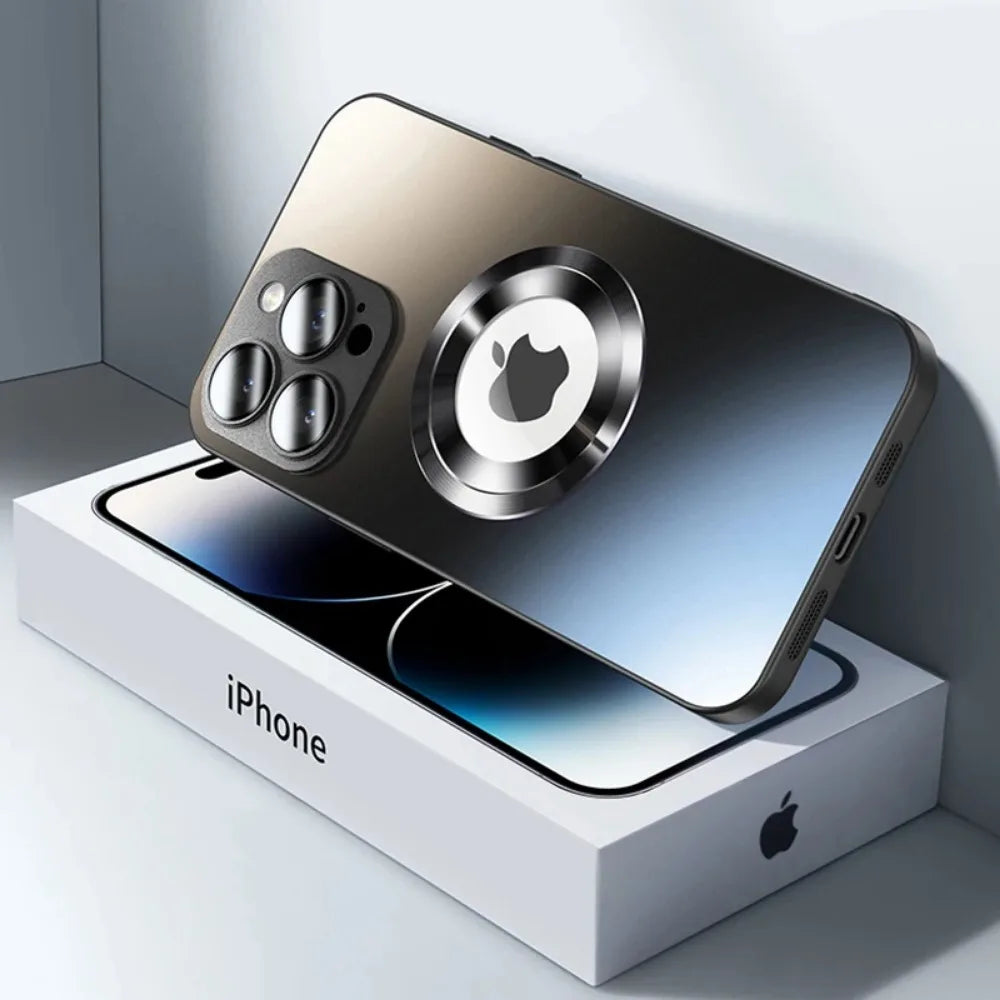 Luxury Matte Magnetic For Magsafe Case For iPhone 16 15 Pro Max 14 13 12 11 Camera Protection Shockproof Wireless Charging Cover