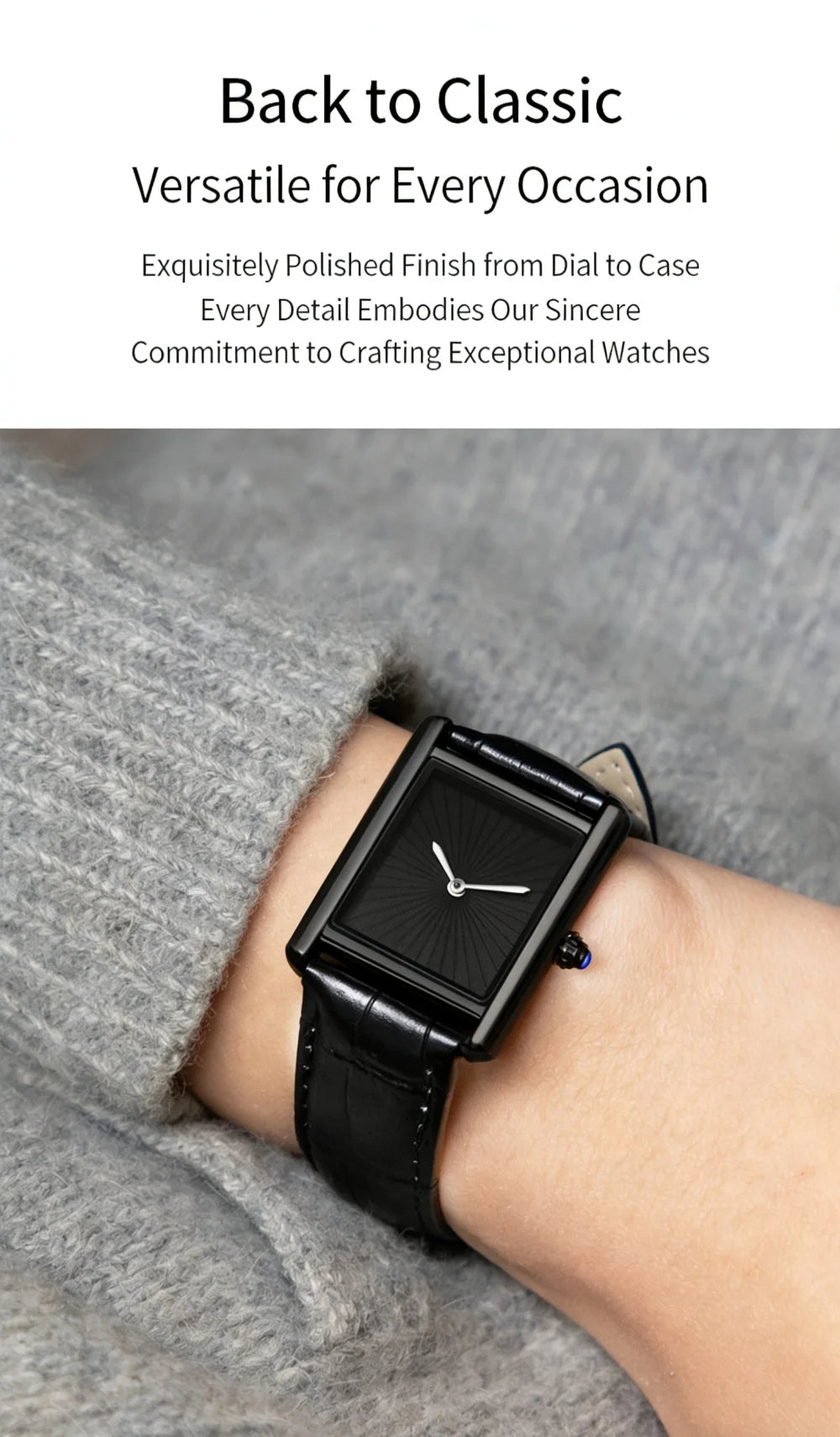 New Classic Square Watch for Men Women Simple Two-Hand Design Fashion Leather Strap Waterproof Quartz Wristwatches Drop Shipping