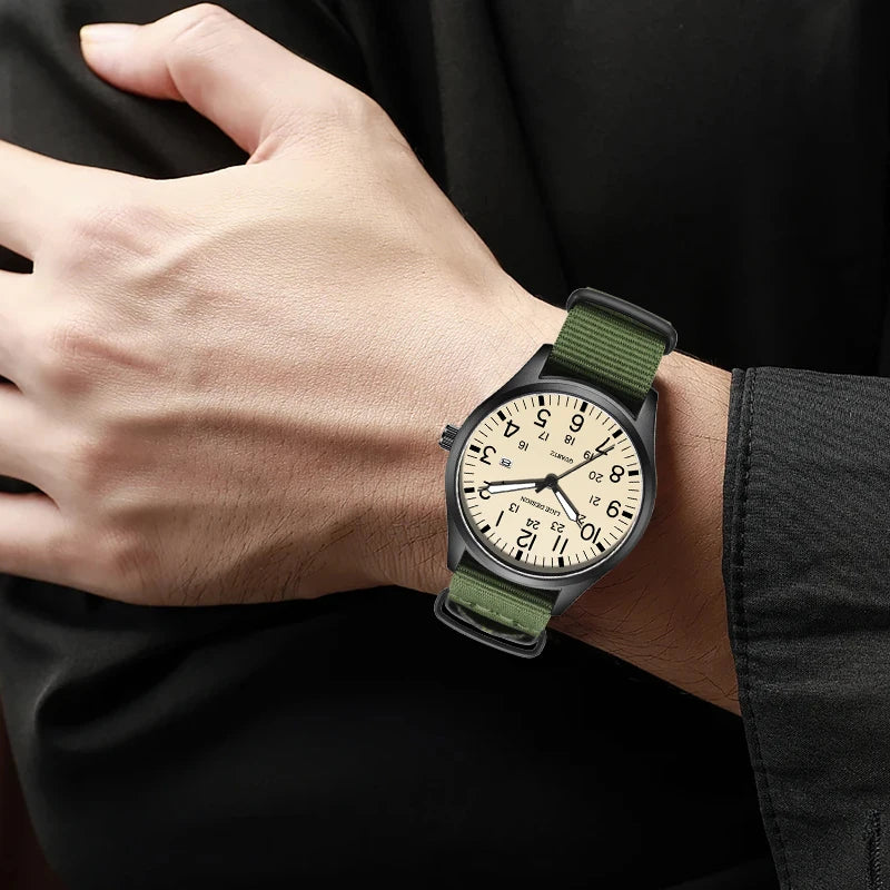 LIGE Original Top Quartz Watch Outdoor Sports Casual Simple Auto Date Clock Nylon Strap Waterproof Luminous Watches for Man Gift