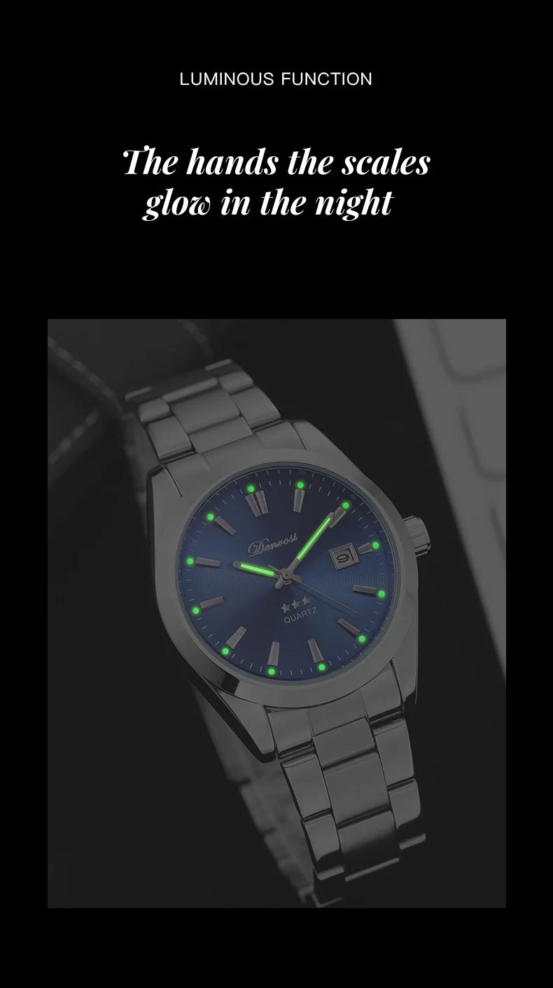 Denvosi Simple fashion casual men's waterproof luminous quartz watch