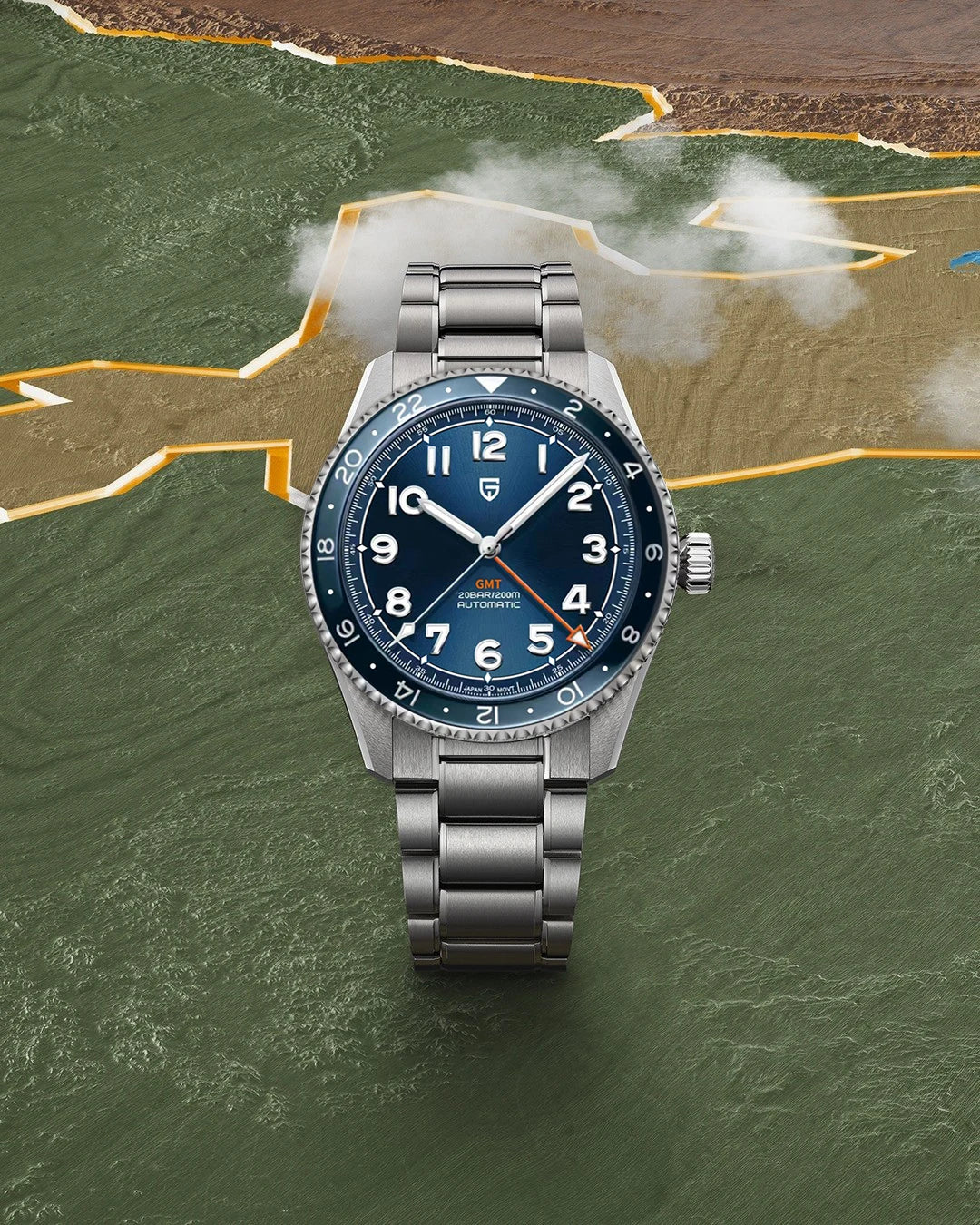 PAGANI DESIGN PD1784 Men’s GMT Automatic Mechanical Watch DG5833 Stainless Steel Sapphire Crystal Waterproof Local Delivery
