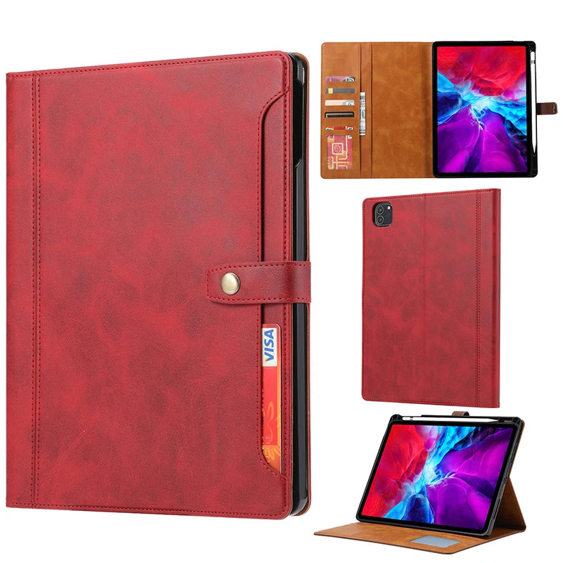 Luxury Flip Leather Book Case For iPad Pro 13 Pro 11 Air 11 Air 13 2024 Mini 7 6 Pro 12.9 Air 4 10.9 Cards Wallet Stands Cover