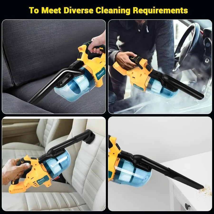 Cordless Vacuum for DeWalt us 20V Battery, 5 in 1 Handheld Electric Vacuum Cleaner with 400W Powerful Motor, 46 CFM Portable Hand V