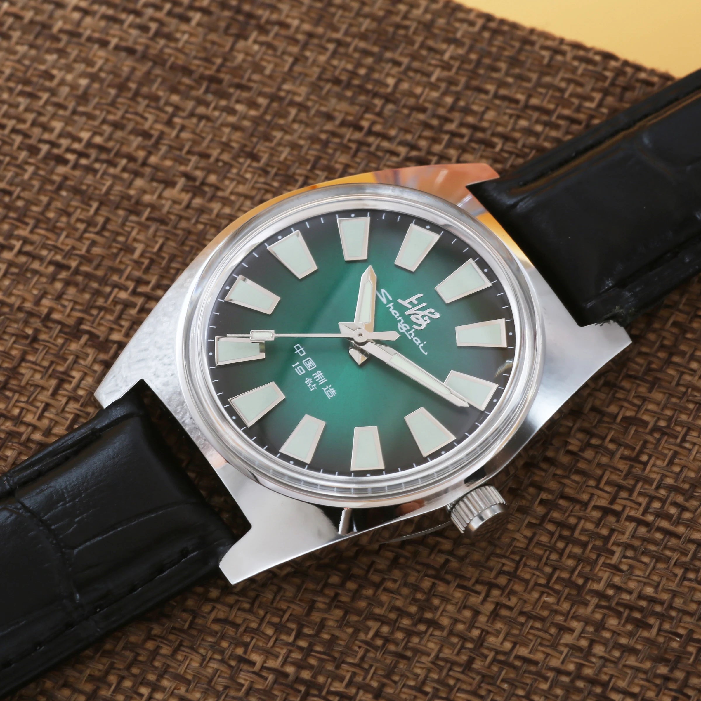 Shanghai 36MM Hand-Wind Mechanical Watch 7120 Waterproof Bauhaus Design Watch for Men wholesale