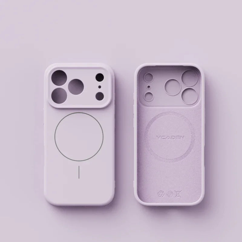 Luxury Liquid Silicone Case for iPhone 17 Air 16 16E 15 14 13 12 11 Pro Max Plus Soft For Magsafe Magnet Shockproof Matte Cover