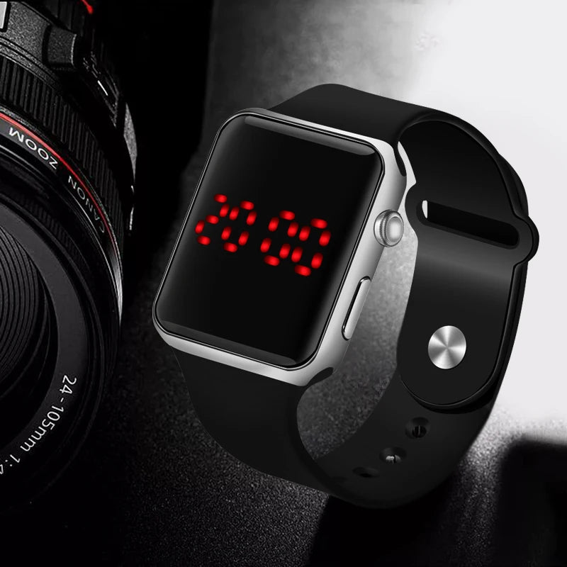 Simple Fashion  Men's LED Watches  Male Clock Designer Men's Silicone Electronic Digital Quartz-watch Relogio Masculino