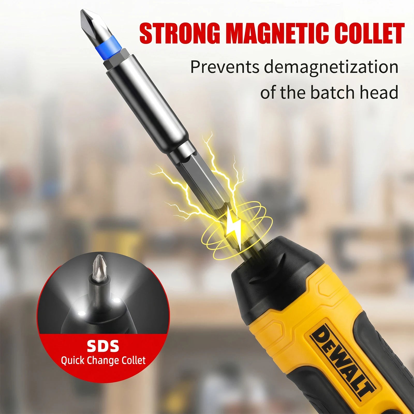 Dewalt us Cordless Electric Screwdriver | 3.6V 5N.m Torque | 1/4" Chuck | 1300mAh Li - ion Battery