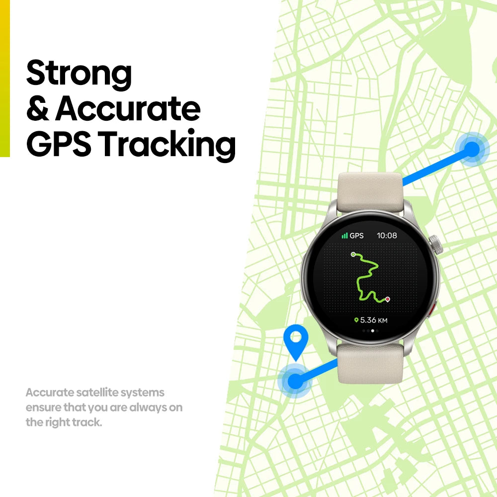 New Zeblaze Btalk 3 GPS Smartwatch 1.43" AMOLED Screen Dual Straps Make/Answer Phone Calls Heart Rate SpO2 Stress Tracking Watch