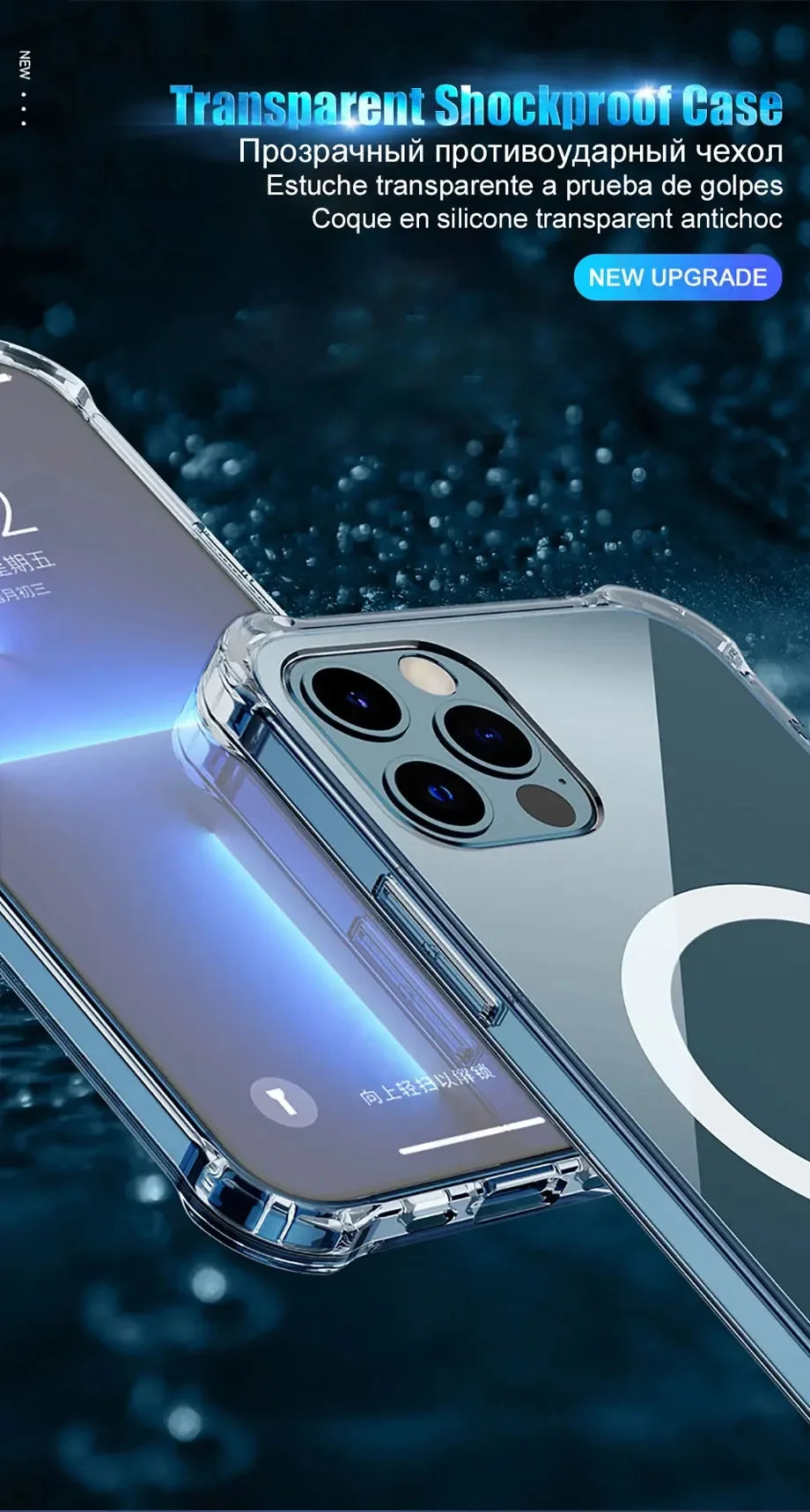 Magnetic Wireless Charger For Magsafe Transparent Case For iPhone 17 11 12 13 14 15 16 Pro Max Plus Shockproof Soft Bumper Cover