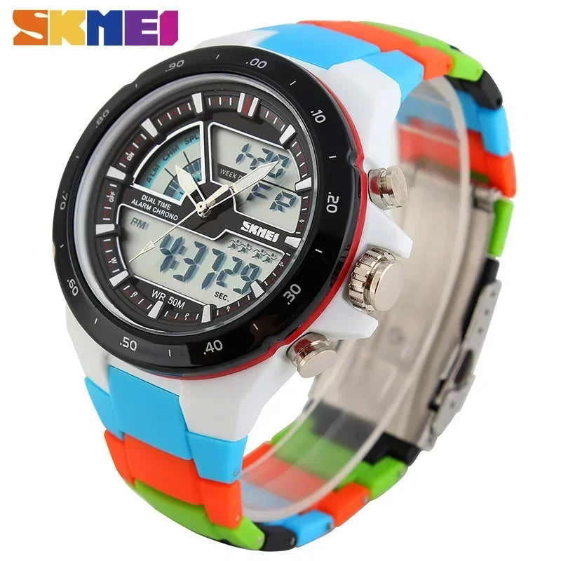 SKMEI 1016 Men Fashion Casual Alarm Clock Waterproof Military Chrono Dual Display Wristwatches Relogio Masculino Sport Watch