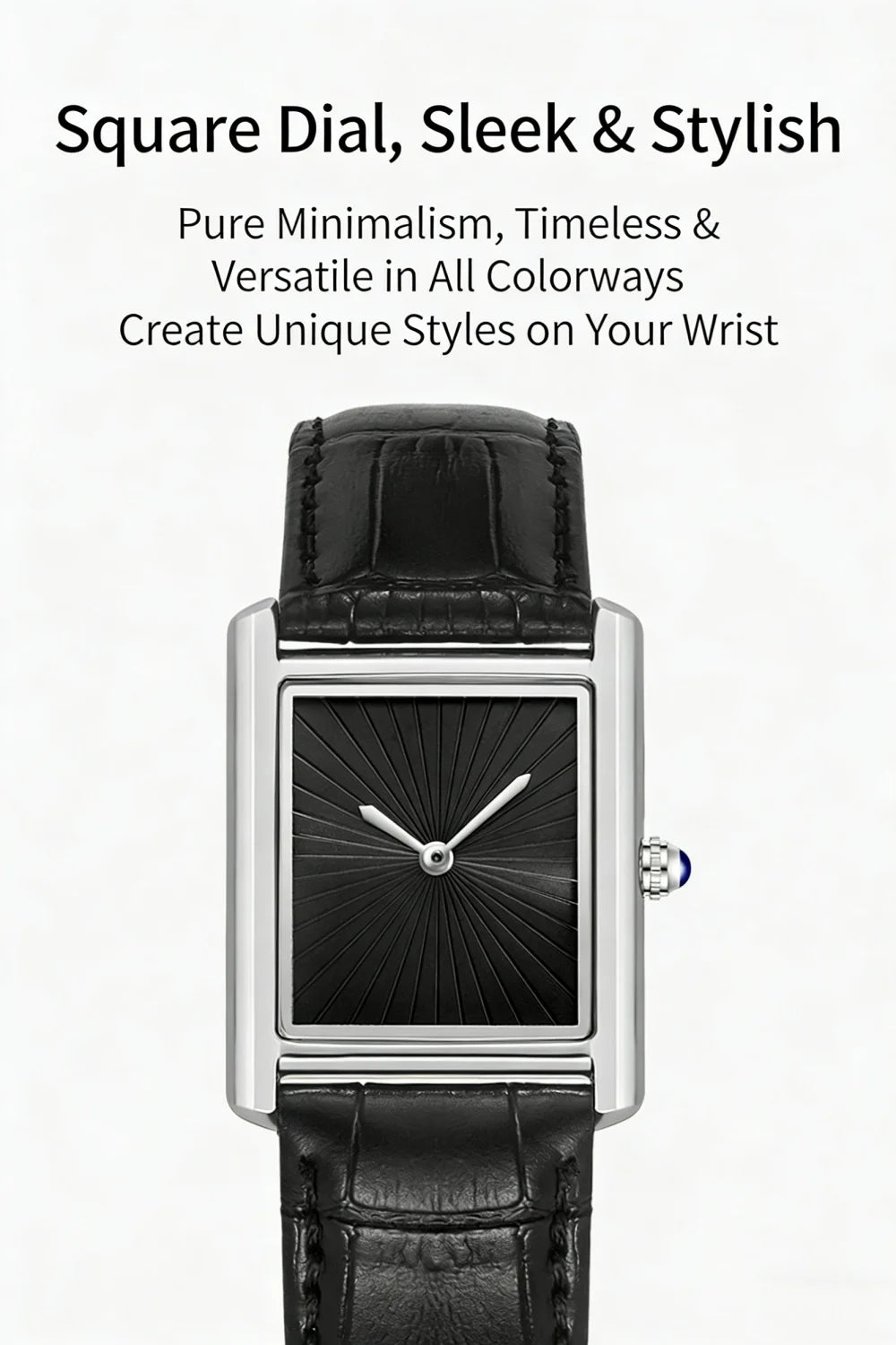 New Classic Square Watch for Men Women Simple Two-Hand Design Fashion Leather Strap Waterproof Quartz Wristwatches Drop Shipping