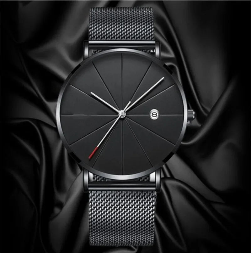 Man Watch 2025 Luxury Gold Men Watches Ultra Thin Mens Watches Stainless Steel Mesh Belt Quartz Wristwatches Horloge Mannen