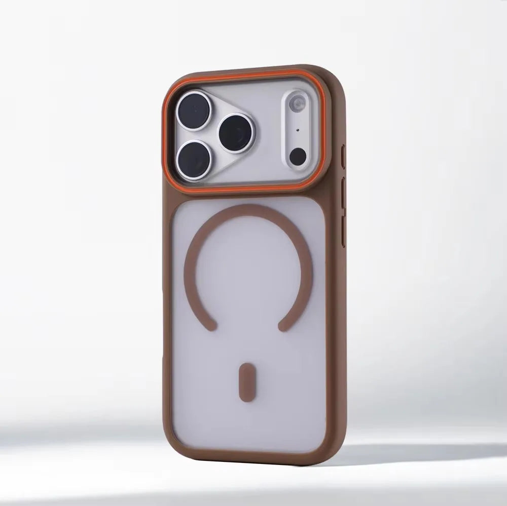 Luxury Matte Translucent For Magsafe Case For iPhone 17 16 Pro Max 15 14 Plus Magnetic Wireless Charging Shockproof Cover Shell