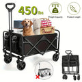 Cart Folding us Foldable Wagon, 330/450LB Heavy Duty Foldable Utility Garden Wagon With Terrain Car storage car Wheels, Side Pockets, Portable C