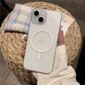 Ultra Thin Matte Magnetic Wireless Charger Case For iPhone 17 16 15 14 13 12 11 Pro Max For Magsafe Hard PC Translucent Cover