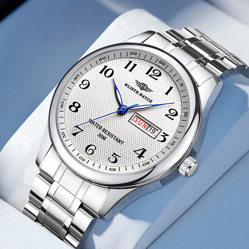 Vintage ultra-thin watch, atmospheric men's night light waterproof quartz watch, give gift